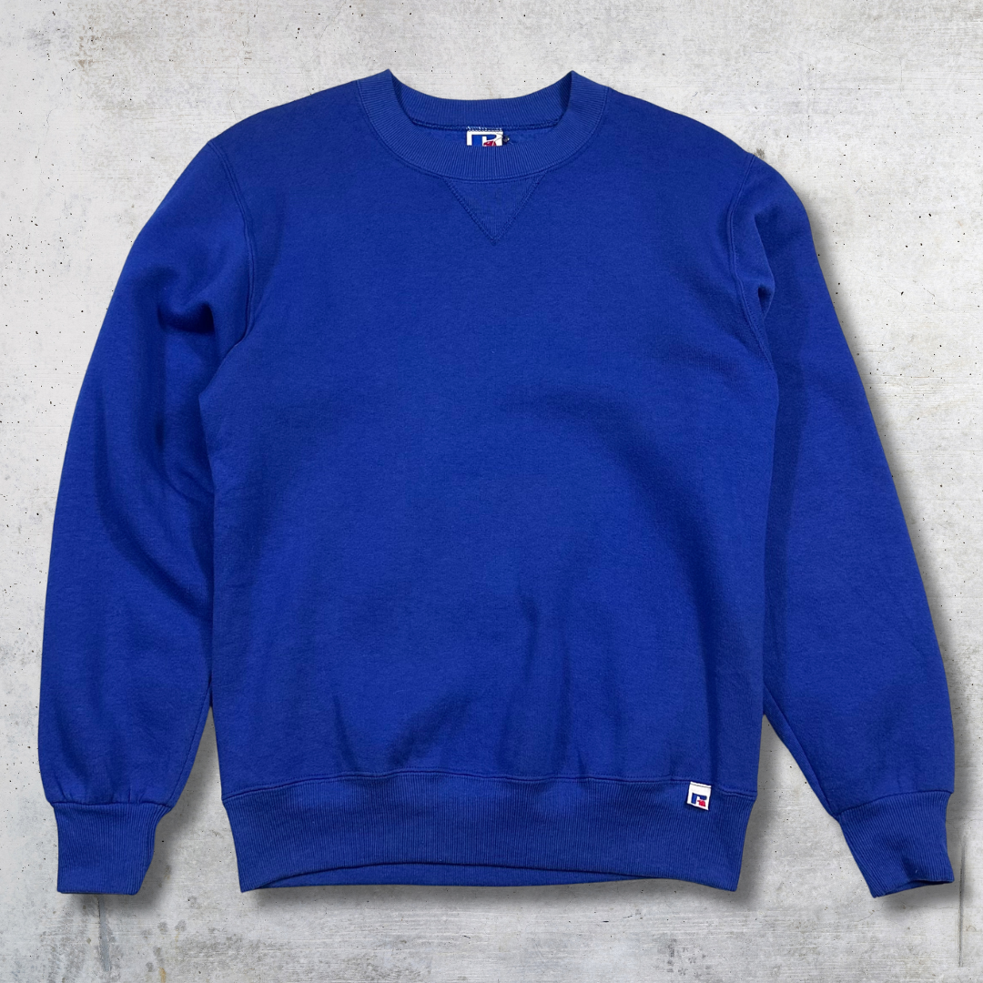 SWEAT RUSSELL CREWNECK VINTAGE 90'S BLEU XS