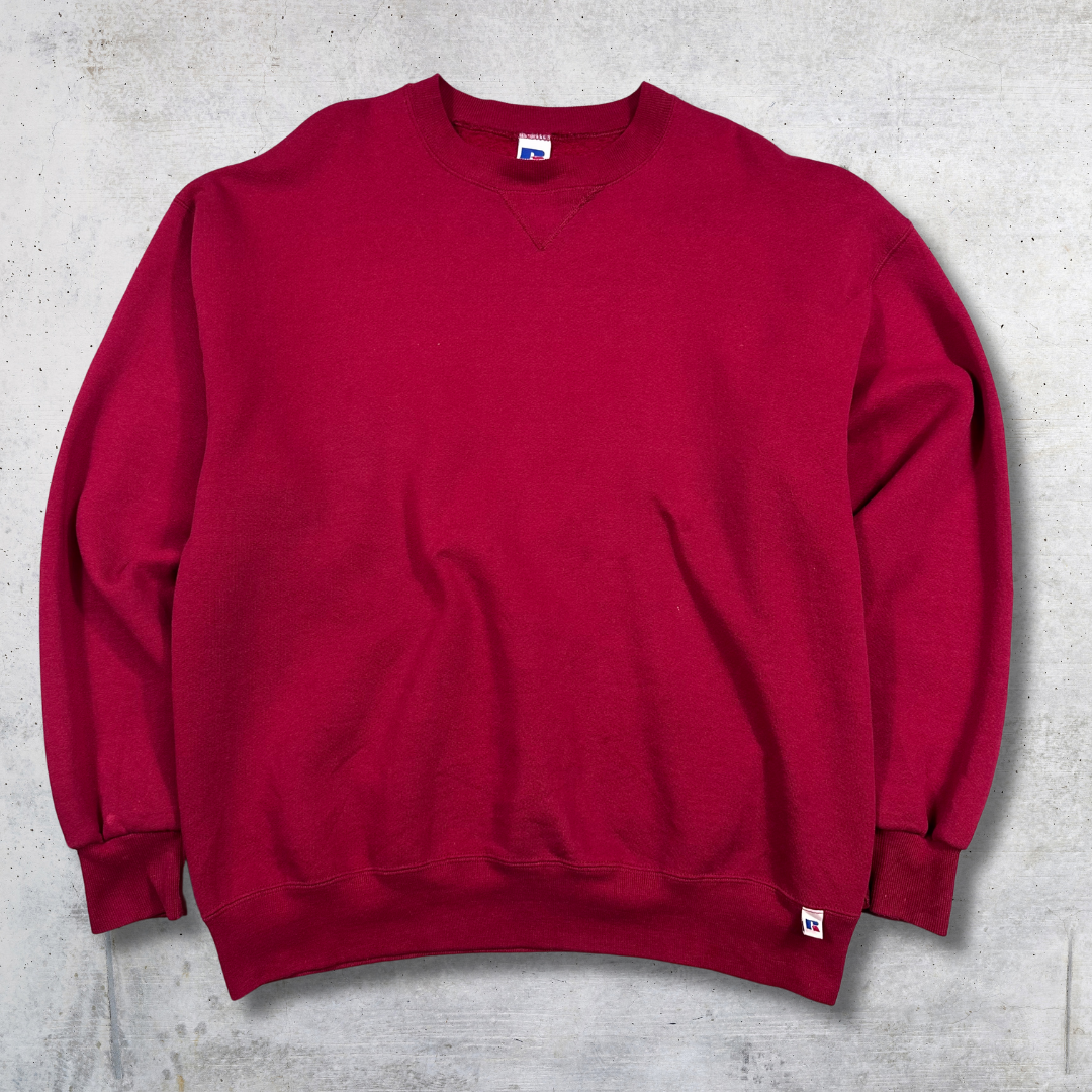 SWEAT RUSSELL CREWNECK 90'S FRAMBOISE XL