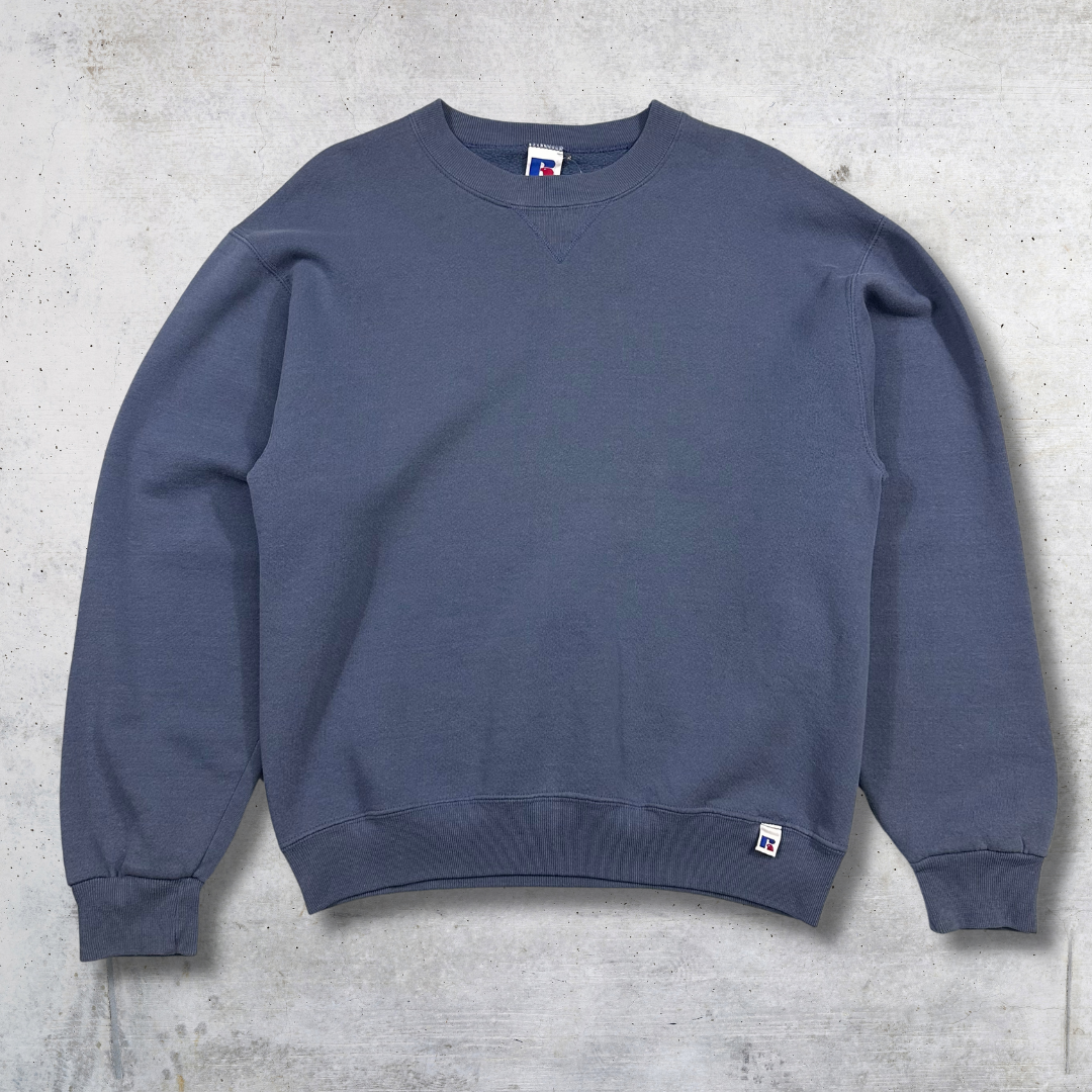 SWEAT RUSSELL CREWNECK VINTAGE 90'S GRIS M