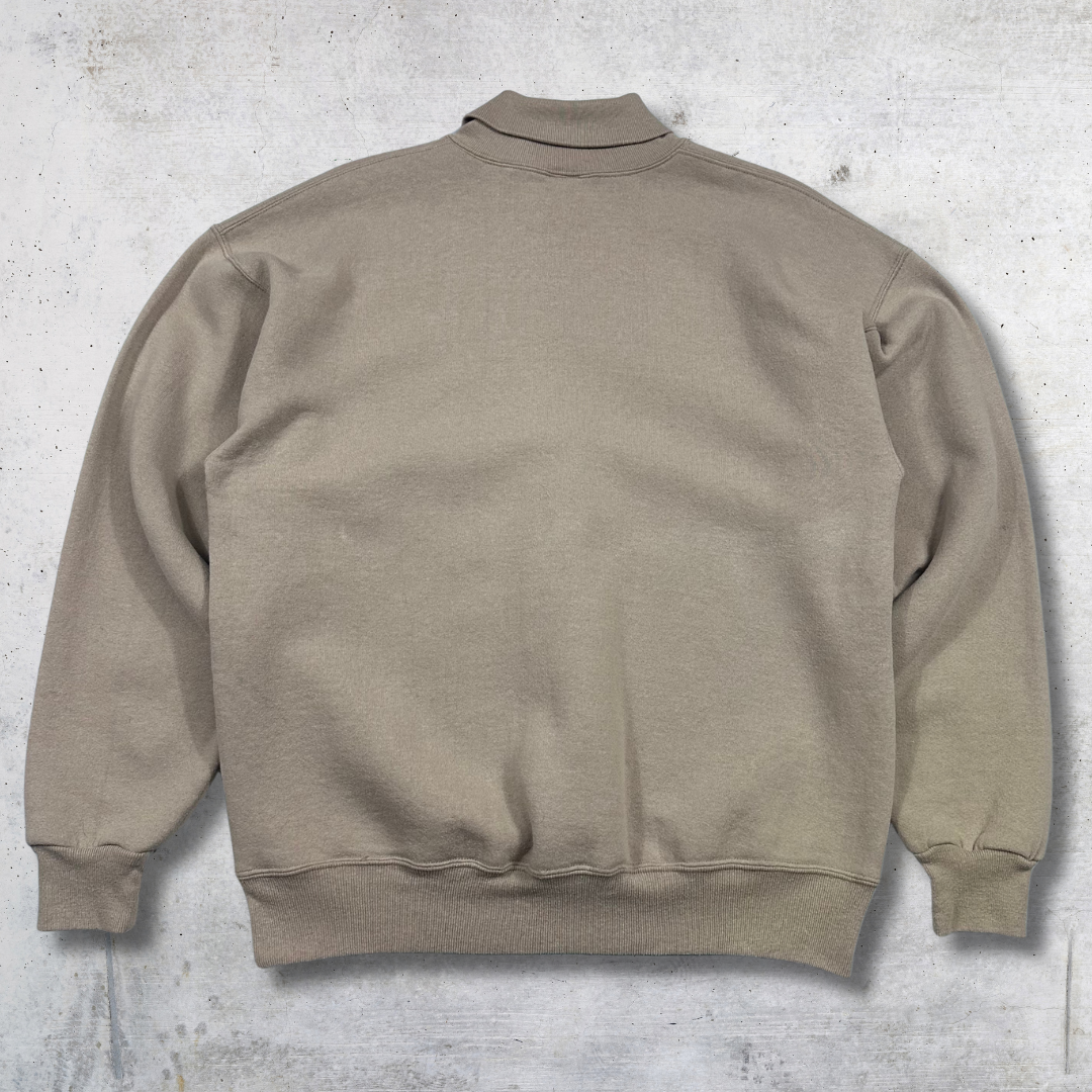 SWEAT RUSSELL COL ROULÉ VINTAGE 90'S TAUPE XL – Image 2