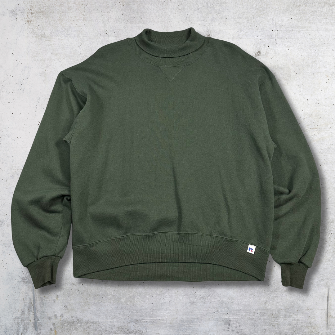 SWEAT RUSSELL VINTAGE 90'S VERT FONCÉ L