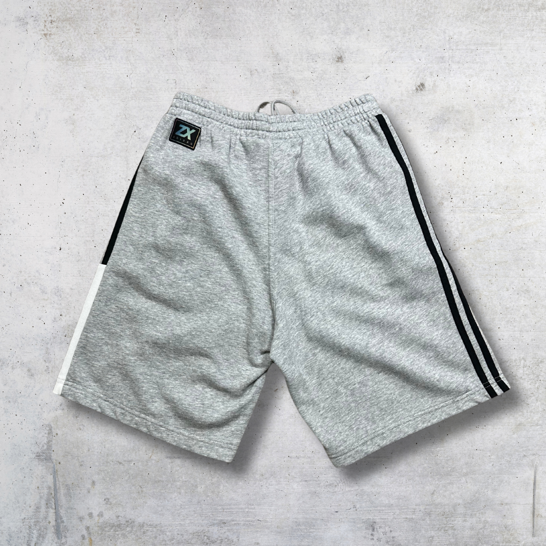 SHORT ADIDAS EN COTTON GRIS 3 BANDES HORIZONTALES S – Image 2