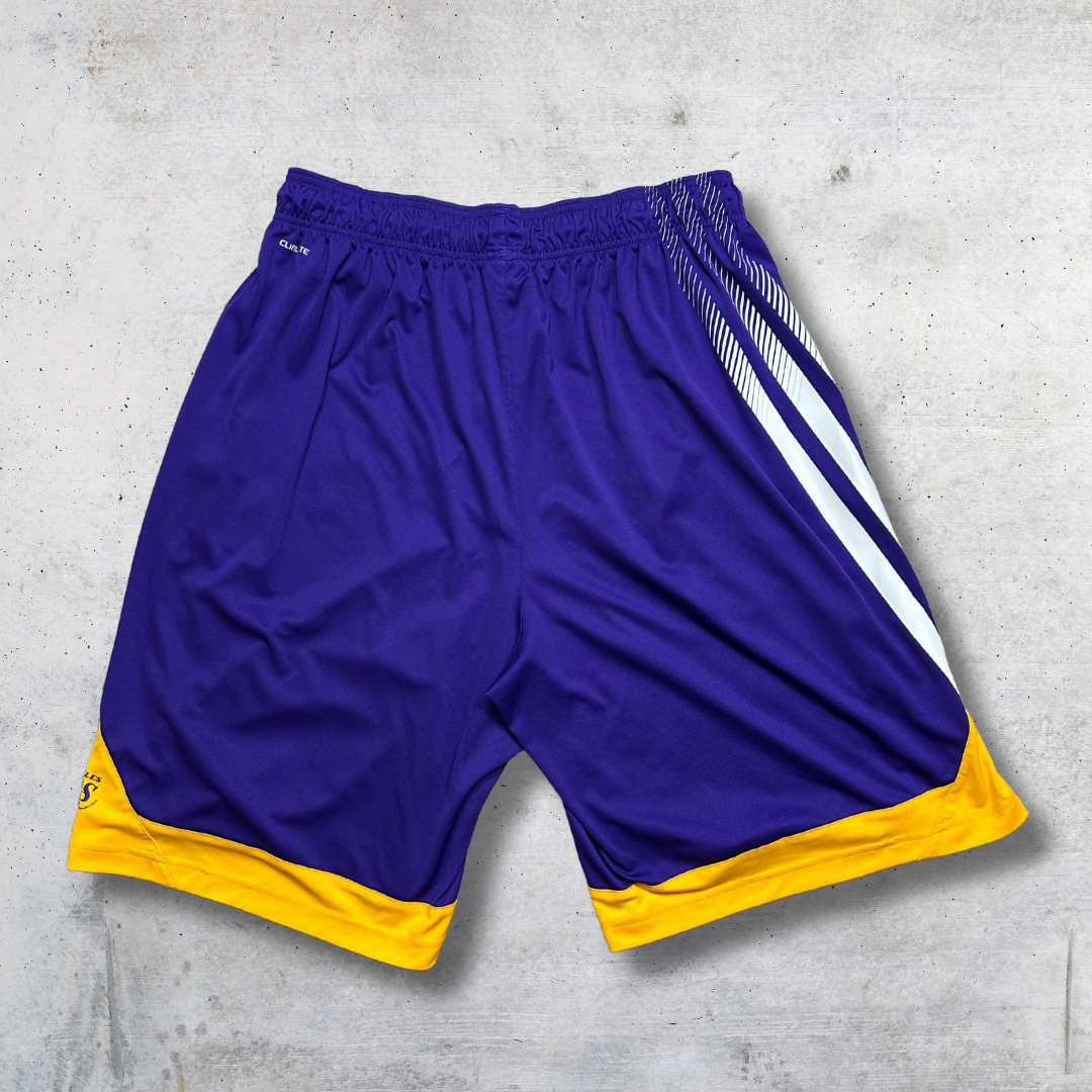 SHORT BASKETBALL SPURS ADIDAS VINTAGE ORANGE VIOLET XL – Image 2