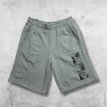 SHORT PUMA EN COTTON GRIS GROS LOGO M