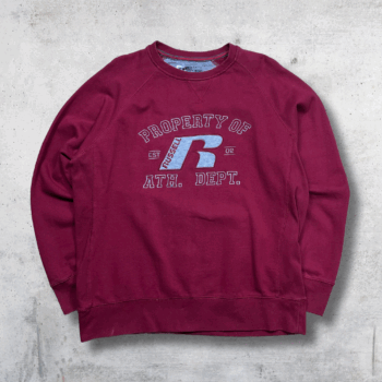 SWEAT RUSSELL CREWNECK EMBROIDED ROUGE L