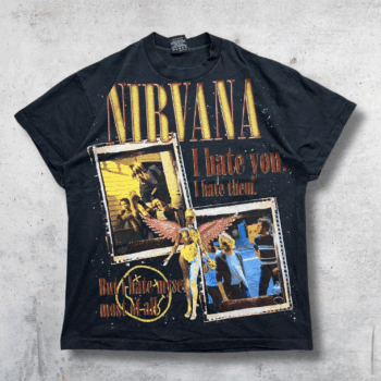 T-SHIRT BOOTLEG NIRVANA NOIR L