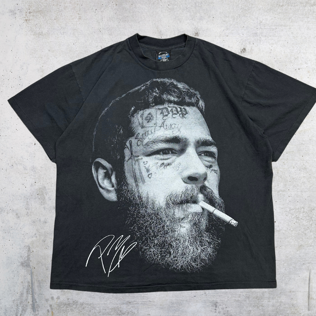 T-SHIRT VINTAGE BOOTLEG POST MALONE NOIR XL