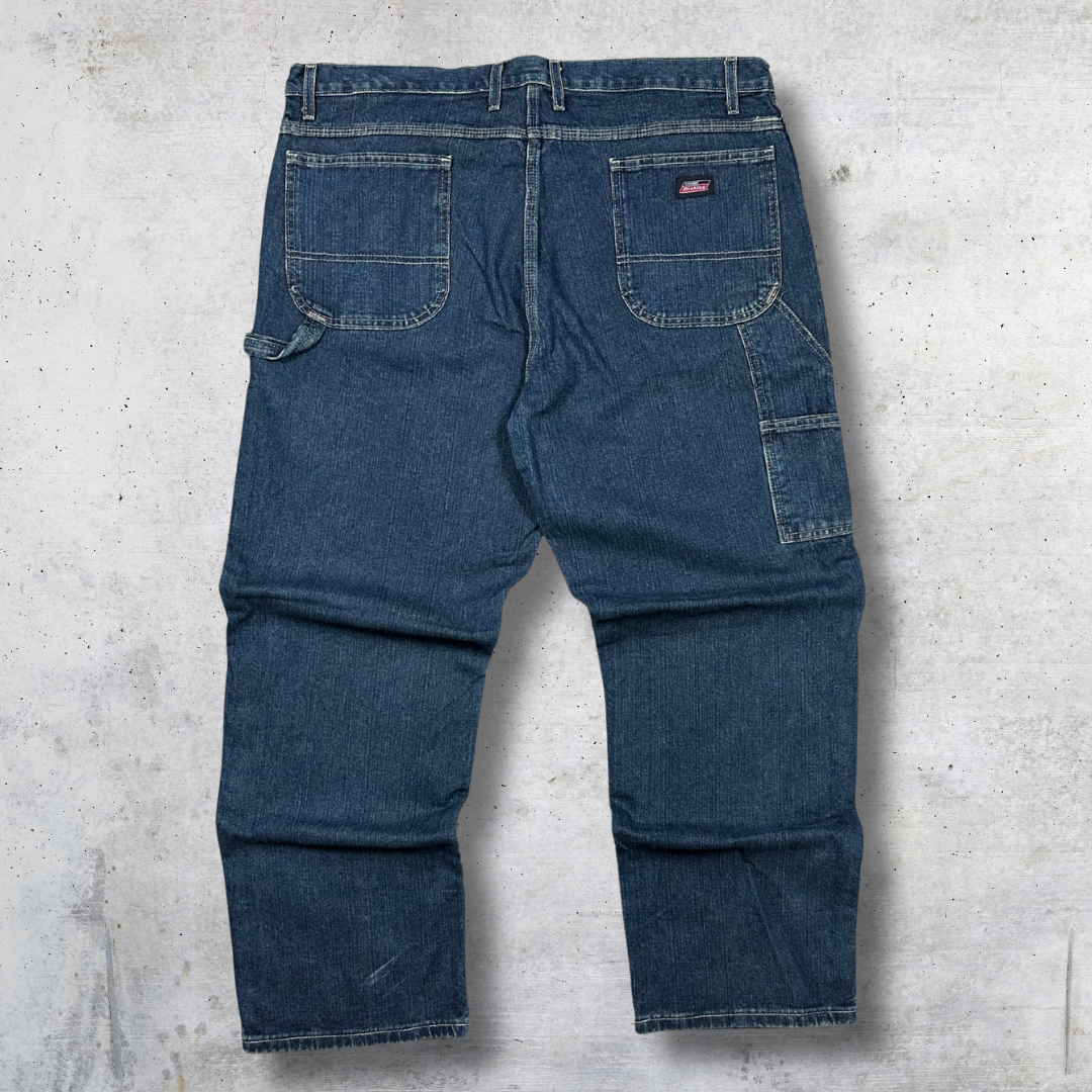 CARPENTER DICKIES DENIM BLEU VERT W40 L30 – Image 2