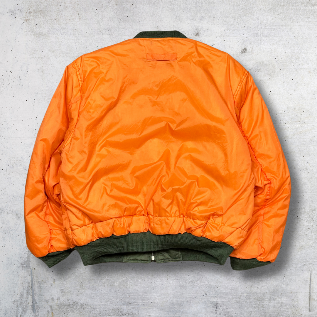 BOMBERS VINTAGE REVERSIBLE KAKI ORANGE L – Image 3