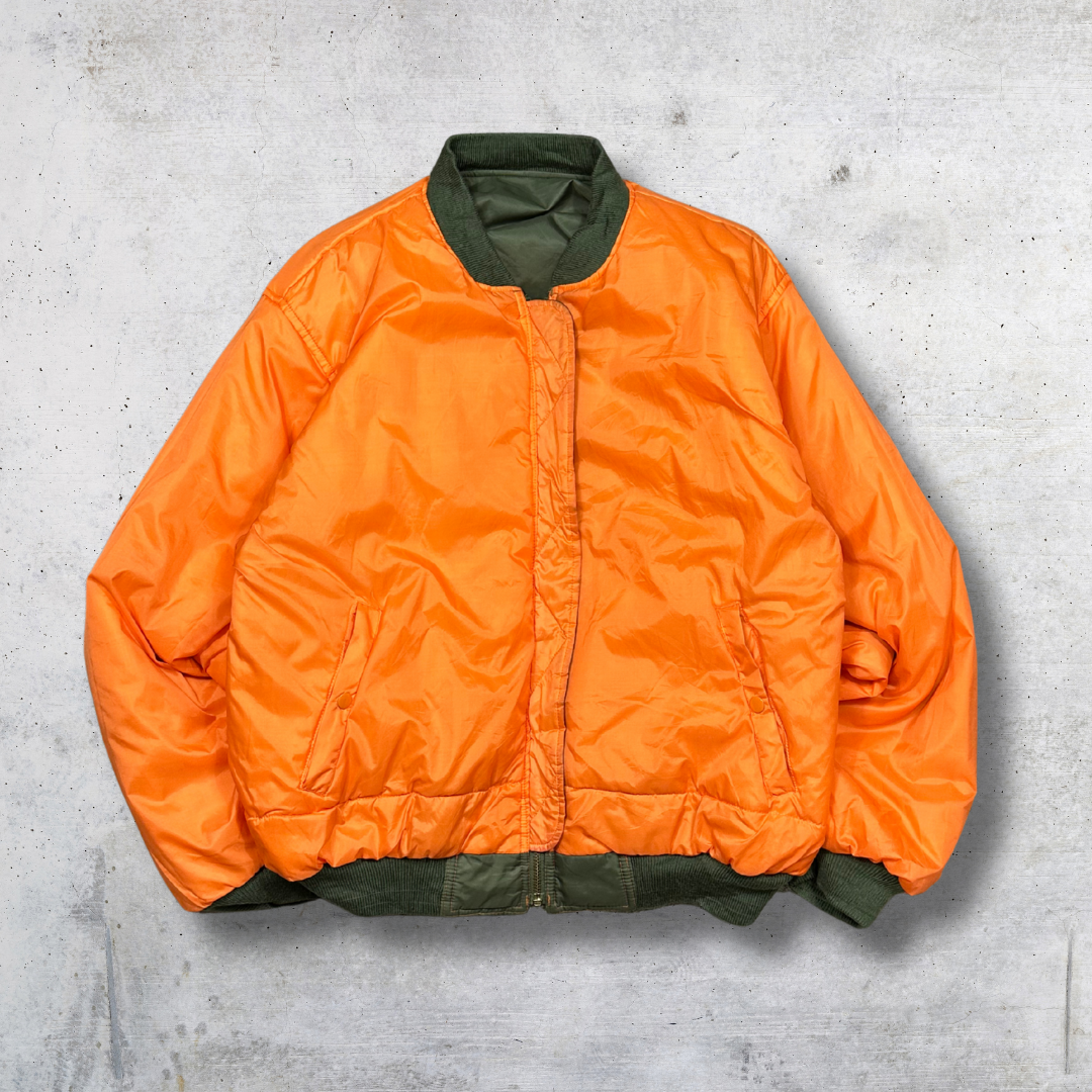 BOMBERS VINTAGE REVERSIBLE KAKI ORANGE L – Image 4
