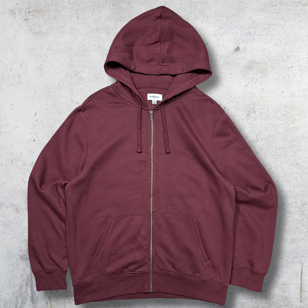 SWEATSHIRT FULL ZIP GOODIELLOW BORDEAUX