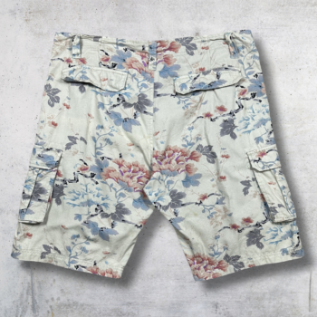 SHORT CARGO A FLEUR BEIGE W38