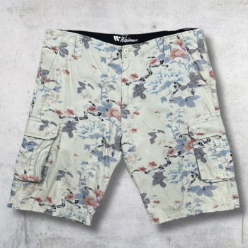 SHORT CARGO A FLEUR BEIGE W38